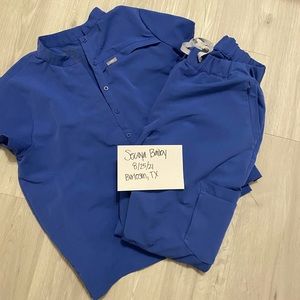 Figs: Denim Celemu Top and 20 Pocket Pants